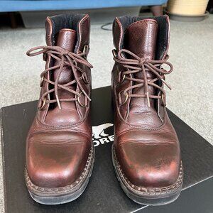 Sorel Sedona Leather Lace up Boots VTG 9